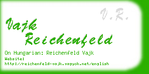 vajk reichenfeld business card